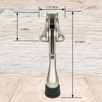 Door Stopper, One-Touch semi-Automatic Metal Door Stopper, with Non-Slip Rubber Tip for Wood, Concrete, Tiled, and Carpeted Floors (4inch x 20pack, Dark Grey)