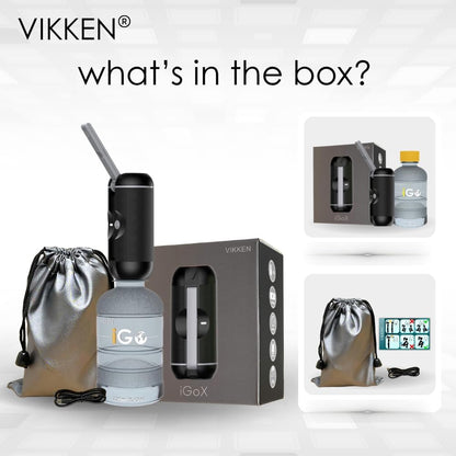VIKKEN® 250ml iGo X Portable Travel Bidet USB-Type C Rechargeable Electric Mobile Handheld Ultra Strong Water Spray Personal Hygiene Self Care for Women & Men