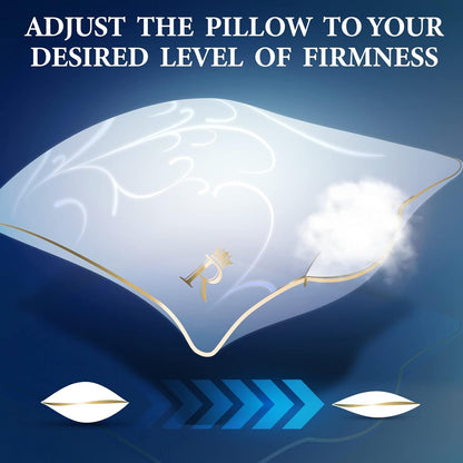 Royal Therapy Pillows King Size Set of 2, Down Alternative Bed Pillows, Adjustable King Size, Jacquard Cotton, for All Sleepers, Side Sleeper Pillow, 2 Pack
