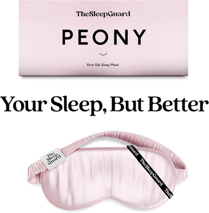 Pure Silk Sleep Mask [100% 6A Mulberry Silk, 22 Momme] Light Blocking Travel Essentials. Eye Masks for Sleeping. Black Oeko-Tex Blindfold. Eye Covers for Men & Women