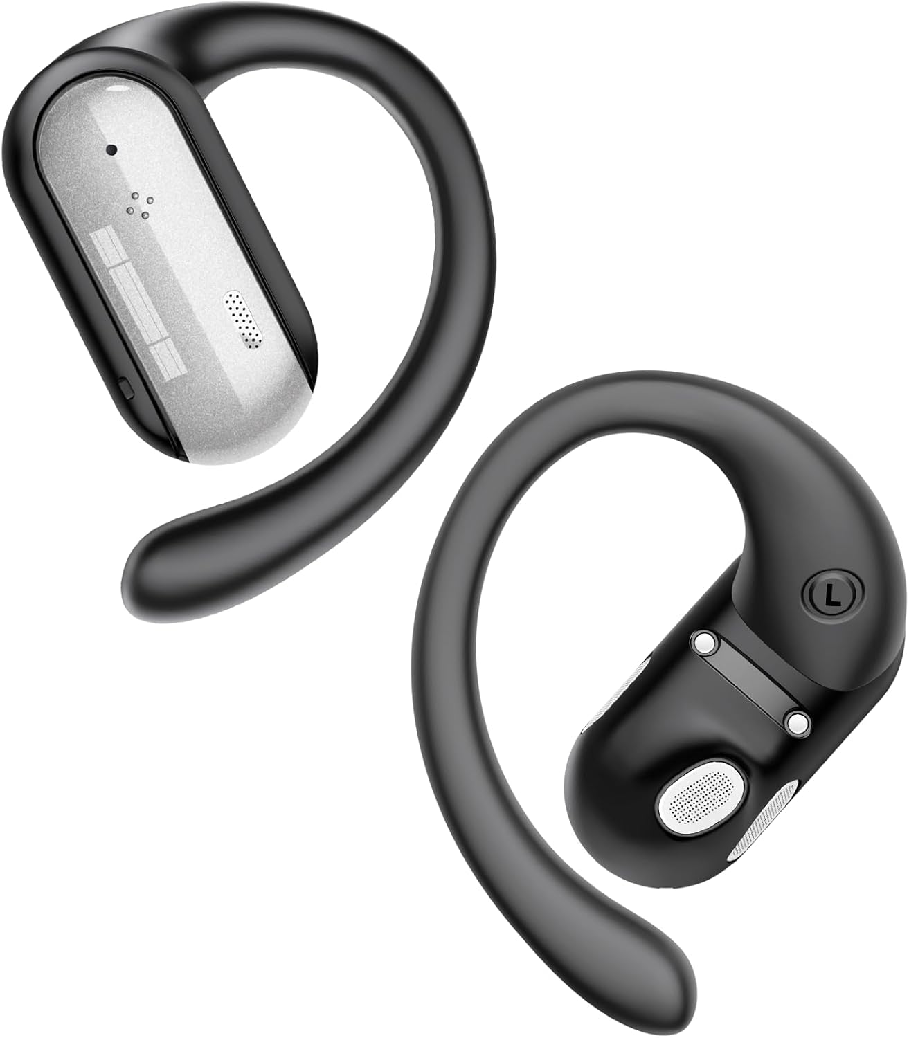 AI Translation Earbuds Real Time 164 Languages Translator Ear Buds Audifonos Traductores Inglés Español 4-in-1 Wireless Headphones Bluetooth Earphones for Travel Business Meeting Learning Black