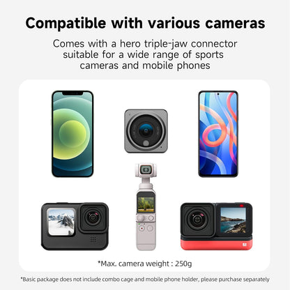 TELESIN Backpack Clip Mount 360 Swivel Ball Joint Shoulder Bag Belt Strap Mounts Accessories for GoPro 13 12 11 10 9 8 7 6 5 Insta 360 X3 Ace Pro DJI Action 3 4 Osmo Pocket 3 Bike Motorcycle Accessory