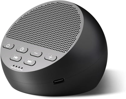 Sound Machine Portable Rechargeable White Noise Machine with 30 Soothing Sounds for Baby Kids Adults 32-Level Vol 4 Timer Brown Noise Sleep Sound Machine for Travel Office Privacy Home