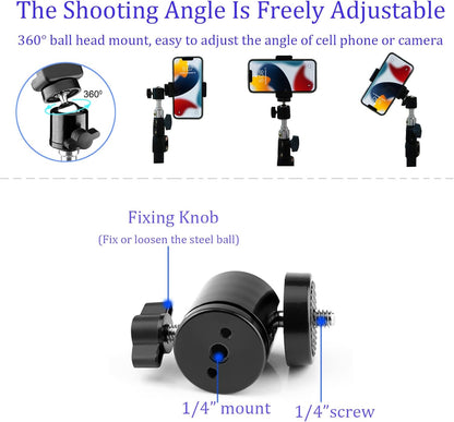 Up to 82.6 Inch Tall Tripod for Cell Phone and Lightweight Camera, Super Tall Tripod with Cell Phone Holder for iPhone 14 Pro Max, 13 Pro Max, Galaxy S22 Ultra, Action Cameras