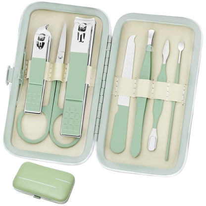 Aceoce Manicure Set Business Gifts Handheld Sized, Nail Clippers Set Tools Luxurious Manicure Set Professional Stainless Steel Nail Clippers with Travel Case for Men Women Teens Parents Colleagues