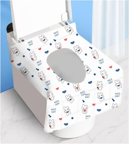 Disposable toilet seat cover,30 pieces of oversized waterproof toilet seat paper, suitable for children and adults, potty training, travel, public toilets, aircraft