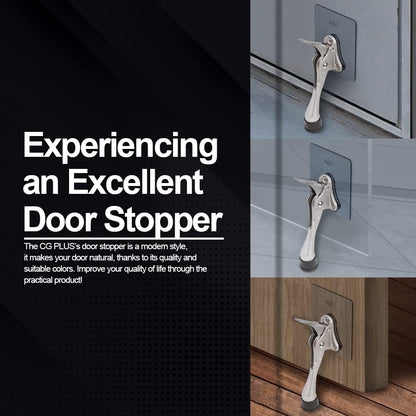 One-Touch Doorstop Adhesive Bracket (Black, 4inch x 2pack)
