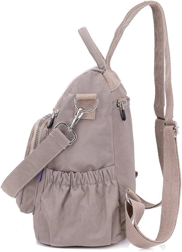 MINTEGRA Women Shoulder Backpack Multi-Pocket Nylon Purse Large Capacity Waterproof Casual Daypack