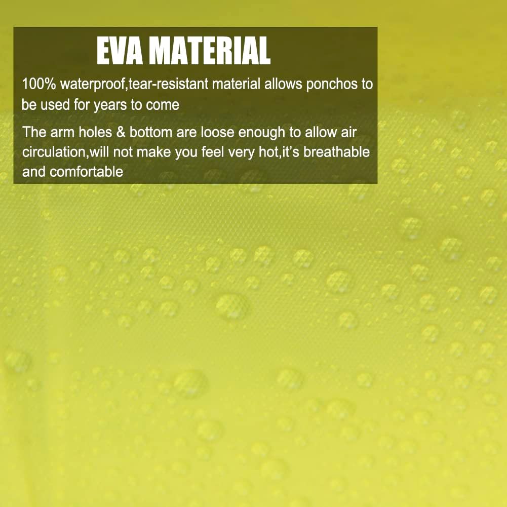Rain Coats (2 Pack) - Reusable EVA Rain Ponchos for Adults Rain Jackets Raincoats for Men Women