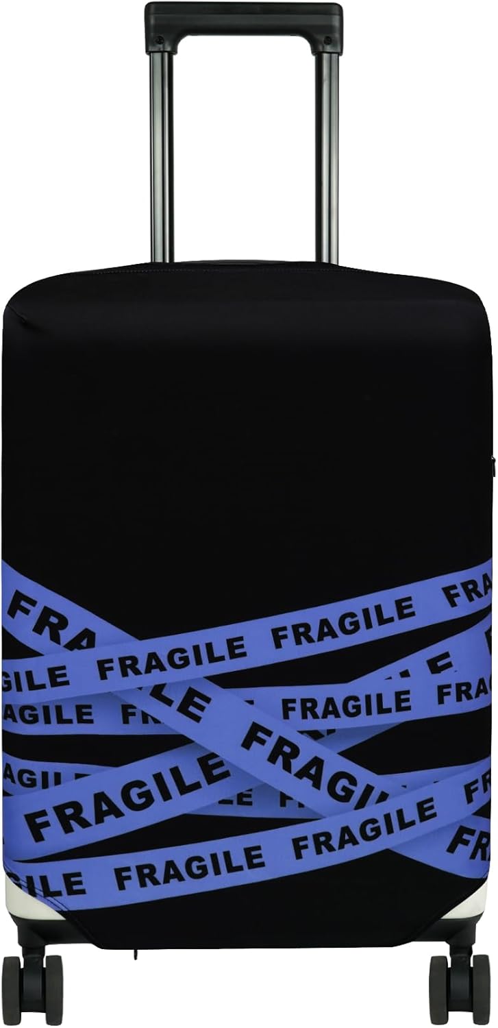 HYPER VENTURE Washable Luggage Cover - Fashion Suitcase Protector Fits 31-32 Inch Luggage (Fragile, XL)
