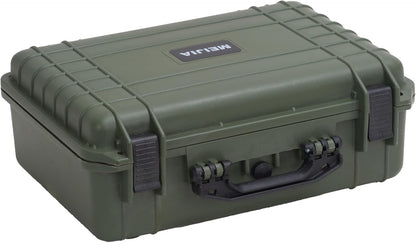 MEIJIA All Weather Portable IP67 Waterproof Protective Case, Hard Camera Case with customizable foam, Perfectly Protection of Camera, Drones,Pistols,Lens,Equipments,18.5 x14.06x6.93inches (Green)
