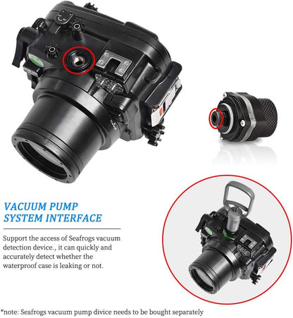 Sea frogs Underwater Camera Case Compatible with Canon EOS M6 Mark II 60MM IPX8 40m/130ft Maximum Diving Depth Waterproof Camera Housing for Diving, Surfing, Rowing, Skiing