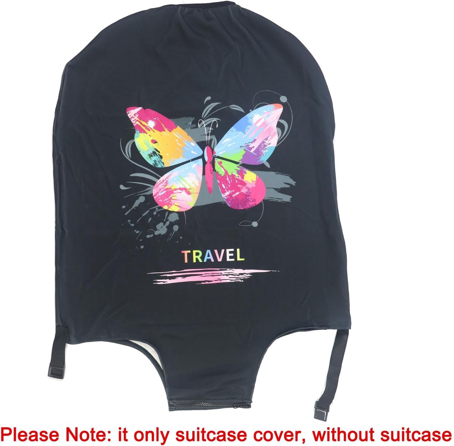 MosaiRudo Thicker Luggage Cover Elastic Suitcase Cover Protector Fits 18-32 Inch Suitcase Travel Accessories (Butterfly, XL)