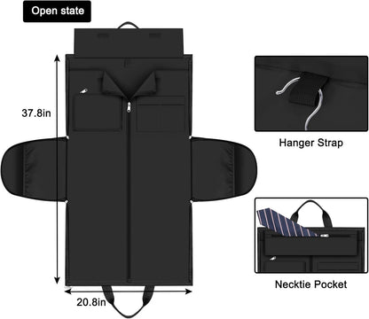 Convertible Travel Garment Bags - Carry On Garment Duffel Bag with Shoe Compartment Large Travel Garment Bag with Storage Bag Toiletry Bag 2 in 1 Hanging Suit Bag Weekender Bag for Women Men 3pcs Set