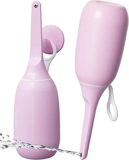 Portable Handheld Bidet Sprayer for Toilet - Unisex High-Pressure Personal Hygiene Bottle, 400ml/13.5oz Large Capacity with Quick-Fill, Collapsible & BPA-Free, Includes Wall Hook (Pink)