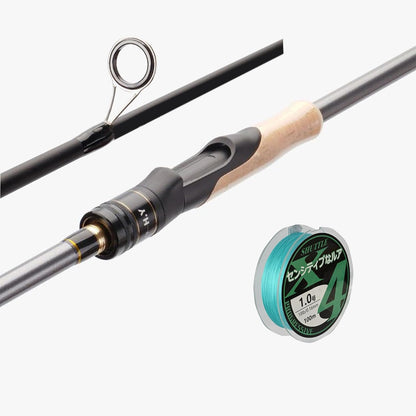 Travel Fishing Pole Combo， 4 Piece Carbon Fiber Spinning Rod Spinning Reel 7ft Braided Line Fishing Carrier Bag for Travel Saltwater Freshwater