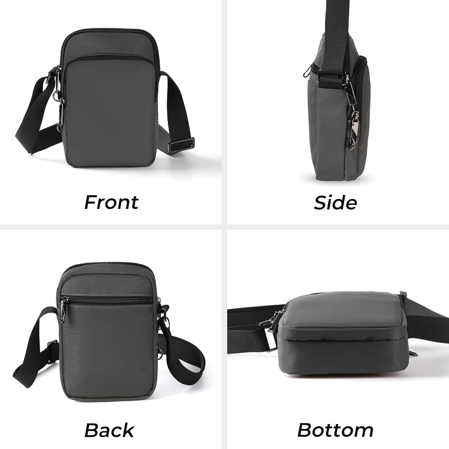 BROADREAM Small Crossbody Bag Men Women, Anti-Theft Crossbody Sling bags - Mini Shoulder Travel Bag for Hiking Sports