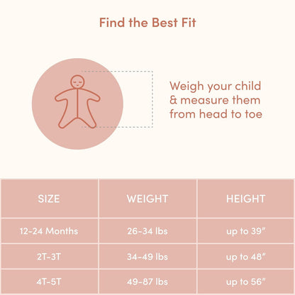 SleepingBaby Flying Squirrel Toddler Pajamas with Practical Zipper for Quick Diaper Changes and Travel Comfort - Heather Grey - 4-5T