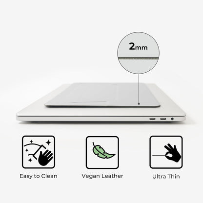SenseAGE Laptop Stand for Desk, Office, Ergonomic Notebook Stand, Foldable & Portable Travel FlatStand, Lightweight, Anti-Slip, Compatible with MacBook Air, Pro, and Up to 15.4" Laptops (Silver)