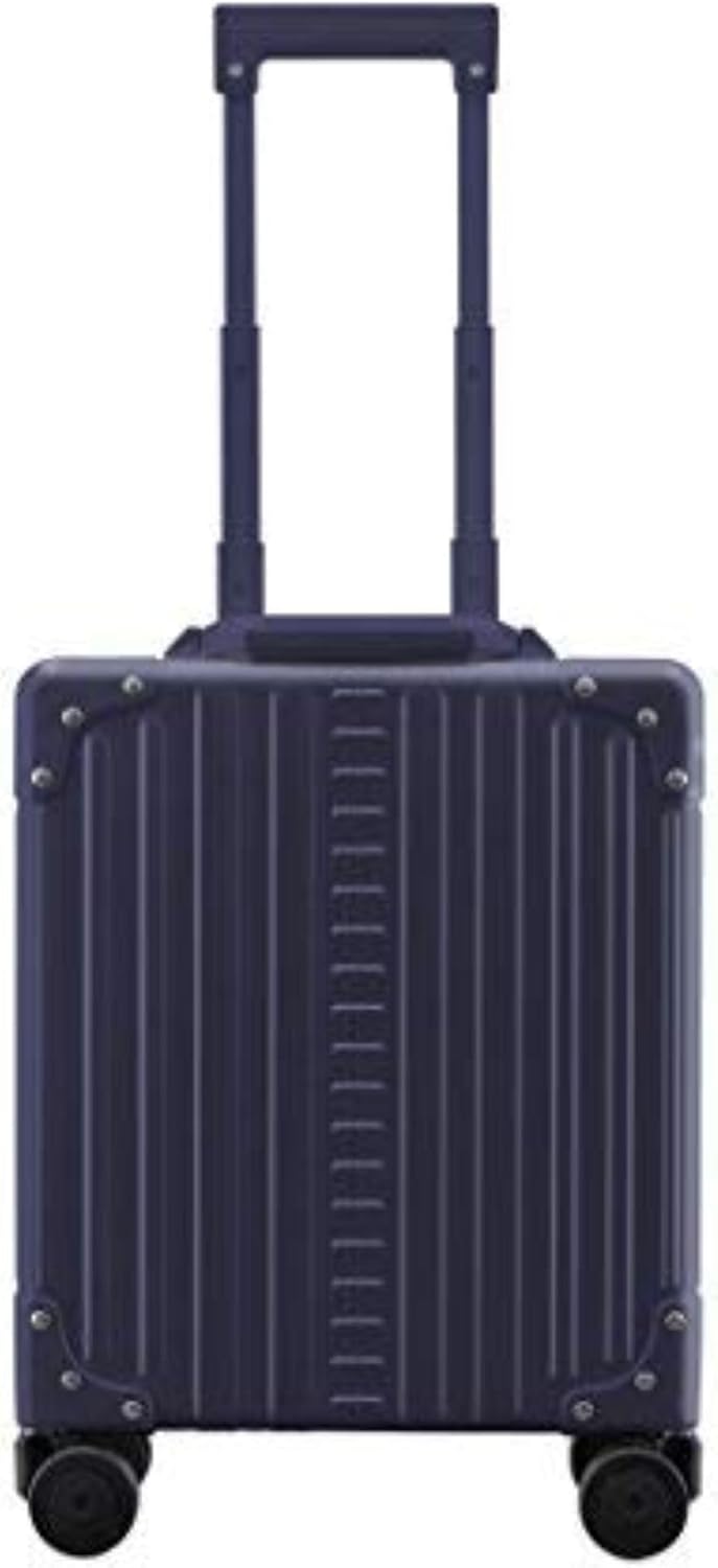 Aleon 16” Aluminum Vertical Underseat Carry-On Luggage - Luxury Business Briefcase with Wheels - Hardshell Suitcase for Airplane Travel (Sapphire)