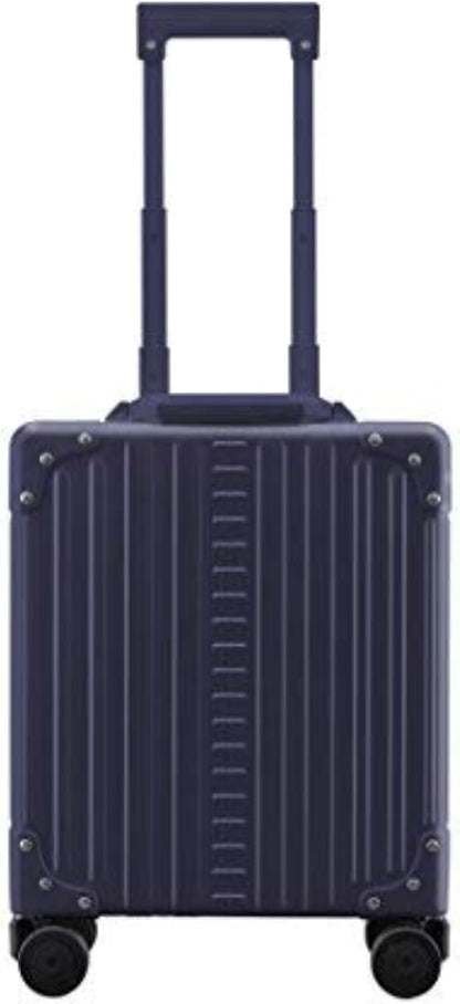 Aleon 16” Aluminum Vertical Underseat Carry-On Luggage - Luxury Business Briefcase with Wheels - Hardshell Suitcase for Airplane Travel (Sapphire)