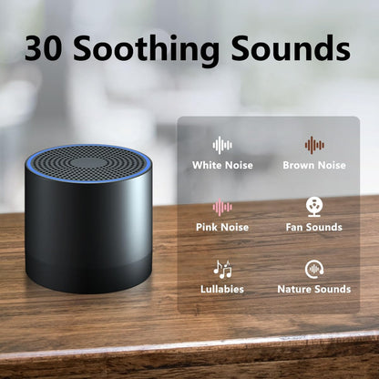 Portable Sound Machine Mini White Noise Machine with 30 Soothing Sounds for Newborn Kids Adults Rechargeable Sleep Brown Noise Machine with 4 Timers Memory Function for Travel Camping Home and Office
