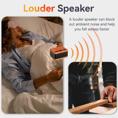 Sound Machine White Noise Machine with 30 Soothing Sounds 36 Levels Volume 5 Timers and Memory Function Effectively Blocks Noise Ideal Sleep Machine for Baby Kids Adults… (Wood Grain)
