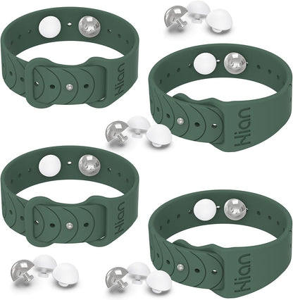 Hion Motion Sickness Bracelets Sea Sickness Wristbands for Motion Sickness/Morning Sickness/Pregnancy Nausea Anti Nausea Wristband Acupressure Nausea Bands Motion Sickness Bands（2Pairs Pine Green）