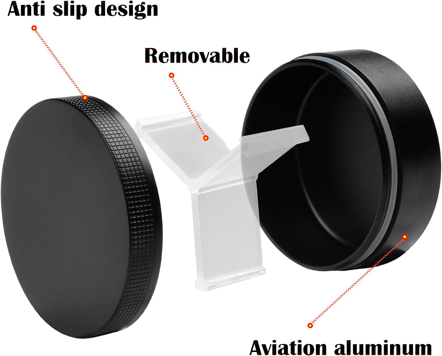 Small Pill Case 3 Compartments, Metal Round Portable Pill Box, Waterproof Travel Pill Organizer, Pocket Purse Medicine Vitamin Holder EDC Container (Black with Eye)