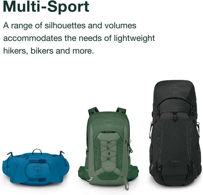 Osprey Talon 26L Men's Lightweight Hiking Backpack with Hipbelt, Black/Coal Grey