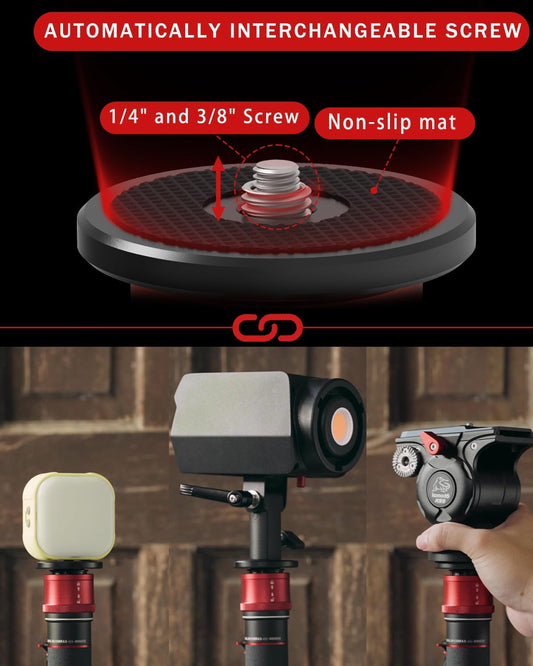 IFOOTAGE Monopod for Camera 71" Cobra 3 A180F,Quick Adjust Monopod with Feet, Walking Stick,CB3 Base Tripod,for Camera Photography,Travel,Payload up to 17.64 lbs/8 KG