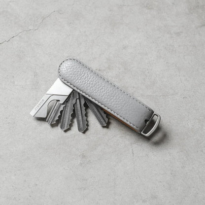 Jibbon Italian Premium Leather Key Organizer - Stylish Key Holder with Marine Grade 316 Stainless Steel, Compact EDC Keychain