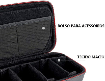 TELESIN Carrying Case Organizer for Go Pro Insta360 DJI Camera, with DYI Divider Waterproof Hard Protect Carry Bag for Hero 13 12 11 10 9 8 X2 X3 X4 X5 GO2 GO3 AKASO Selfie Stick Strap Accessory