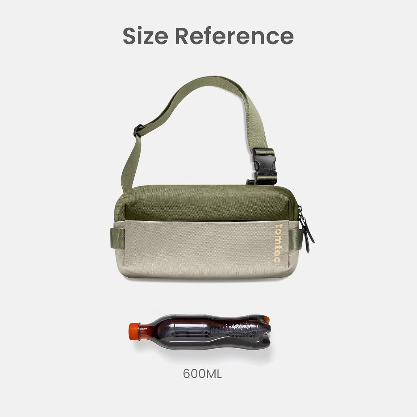 tomtoc Compact EDC Sling Bag, Minimalist Chest Shoulder Backpack Crossbody Bag for Men Women, Lightweight Carry Casual Bag