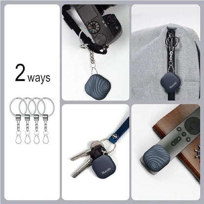 Findhting Key Finder - Bluetooth Tracker Item Locator with Key Chain for Keys Pet Wallets or Backpacks and Tablets (Dark Blue)