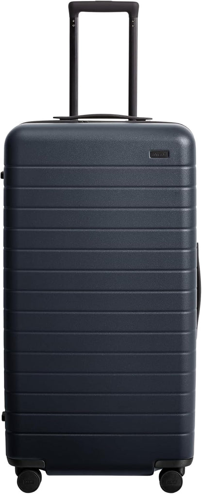 Away Large Trunk Luggage, 31 Inch Hardside Suitcase with Spinner Wheels, Lightweight & Durable, TSA Lock, Ideal for Long Trips, Navy Blue