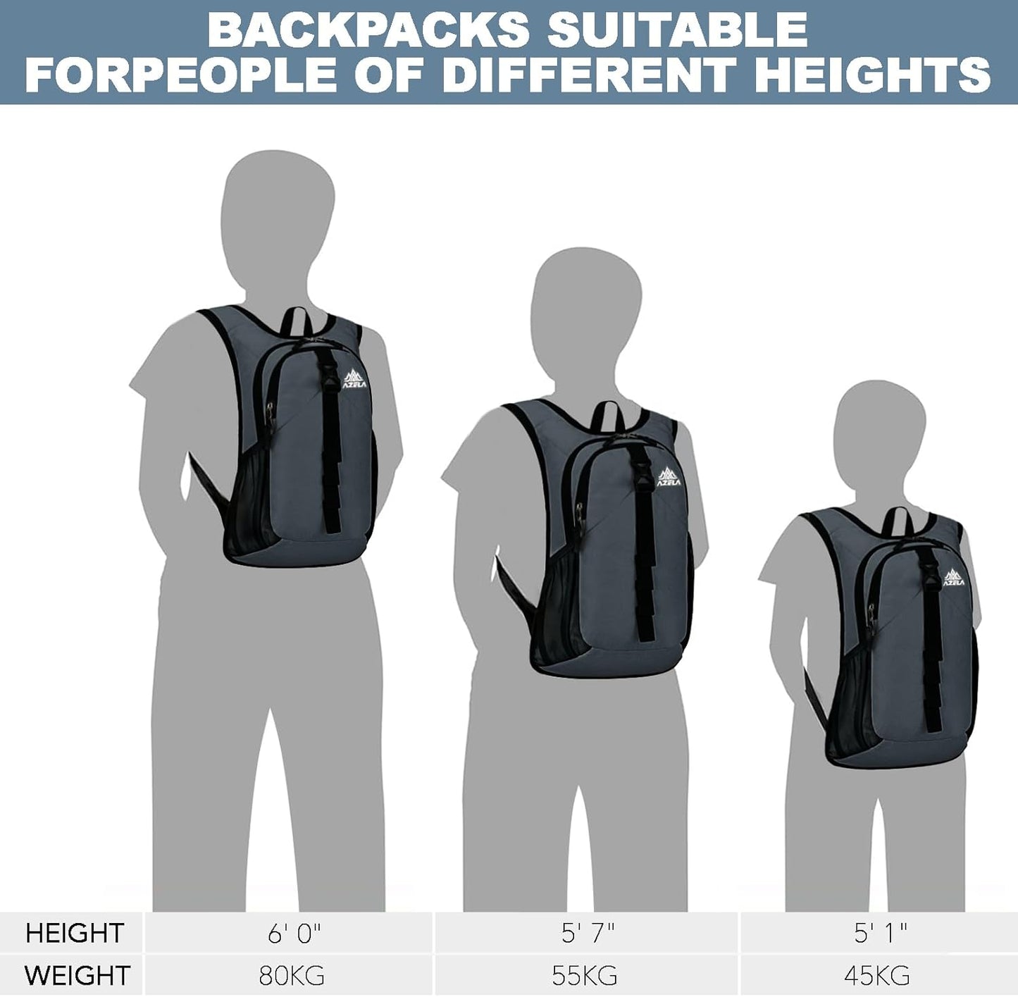 Seektop 15L Small Hiking Backpack for Women Men, Foldable Packable Backpack with Phone Pocket, Lightweight Travel Daypack for Hiking Camping Outdoor (Gray)