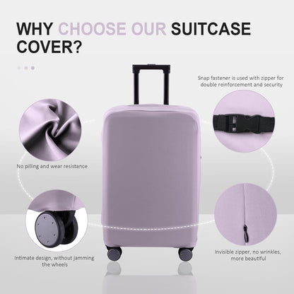 Travel Luggage Cover Protector Scratch-Resistant Fit 19-31 Inch Suitcase, Not Included Suitcase (Lavender Purple, SX(22-23 inch))