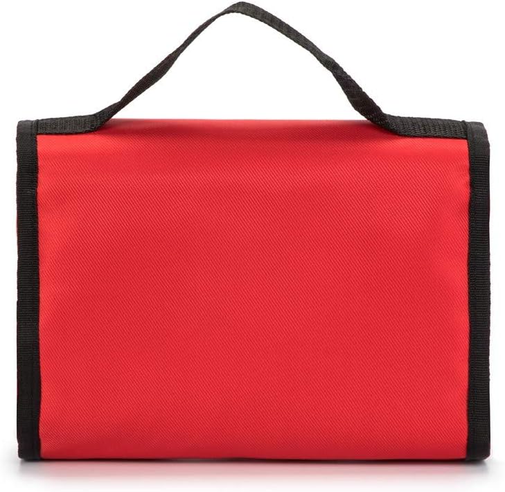 First Aid Bag Tote Empty Small First Aid Kit Bag Outdoor Travel Rescue Pouch First Responder Medicine Bag Pocket Container for Car Home Office Sport Outdoors (Red Foldable)
