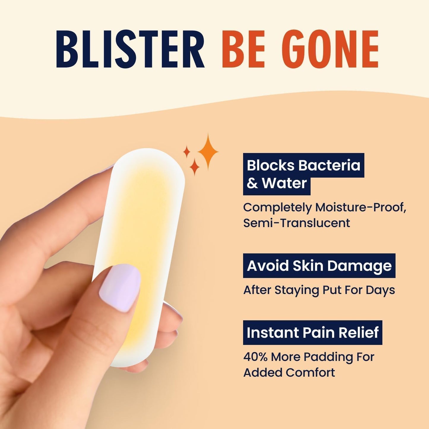 Dr. Frederick's Original Better Blister Bandages - 10 ct - Water-Resistant - 40% More Cushioning - Hydrocolloid Pads for Foot Protection & Recovery - Blister Relief Pads - Spot Pack