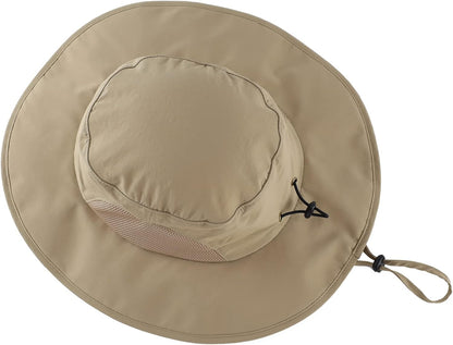 Home Prefer UPF50+ Mens Sun Hat Wide Brim Fishing Hat for Men UV Protection Womens Beach Bucket Hat for Golf Hiking Gardening