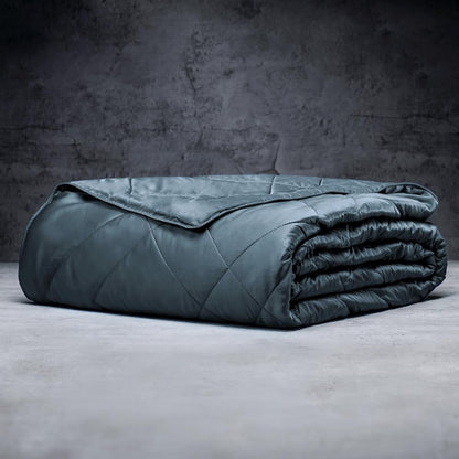 LUXOME Lightweight Blanket | 100% Rayon (Viscose) from Bamboo Fabric & Fill | Full/Queen - 86"x92" | Super Soft | Thermal-Regulating | Ocean
