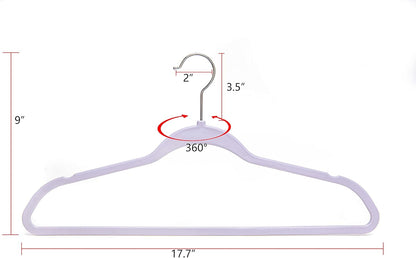 Quality Hangers 160 Pack Non-Velvet Plastic Hangers for Clothes - Heavy Duty Coat Hanger Set - Space-Saving Closet Hangers with Chrome Swivel Hook, Functional Non-Flocked Hangers - Cream White
