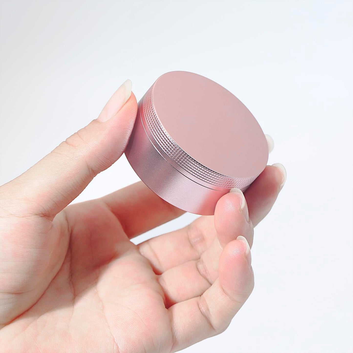 Small Pill Case 3 Compartments, Metal Round Portable Pill Box, Waterproof Travel Pill Organizer, Pocket Purse Medicine Vitamin Holder EDC Container (Rose Gold)