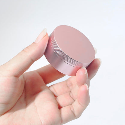 Small Pill Case 3 Compartments, Metal Round Portable Pill Box, Waterproof Travel Pill Organizer, Pocket Purse Medicine Vitamin Holder EDC Container (Rose Gold)