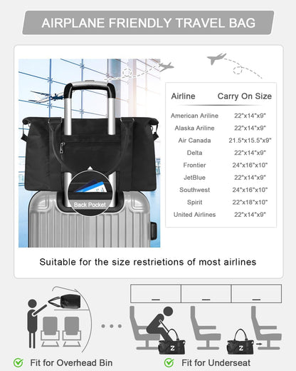 Initial Travel Duffel Bag Sports Gym Bag for Boys Teen Birthday Gifts,Black Personalized Weekender Bag Carry On Tote Bags for Men,Waterproof Overnight Luggage Bag Airplane Travel Essentials(Letter Z)