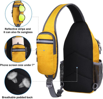 WATERFLY Crossbody Sling Backpack Sling Bag Travel Hiking Chest Bag Daypack