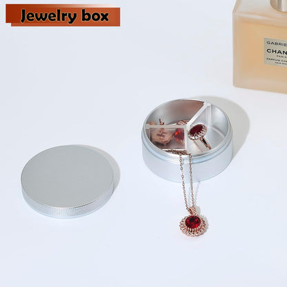 Small Pill Case 3 Compartments, Metal Round Portable Pill Box, Waterproof Travel Pill Organizer, Pocket Purse Medicine Vitamin Holder EDC Container (Silver)