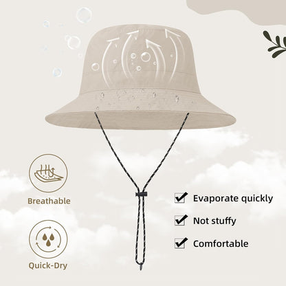 Durio Waterproof Bucket Hats for Woman UPF 50+ Sun Hat UV Protection Packable Rain Hats for Women Lightweight Hiking Hat