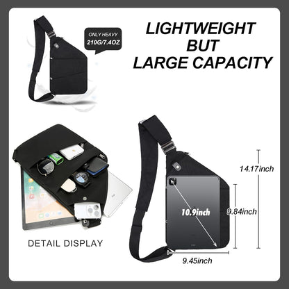 Anti Theft Crossbody Travel Bags for Women Men Cross Body Slim Sling Handbags with S Hook Antitheft